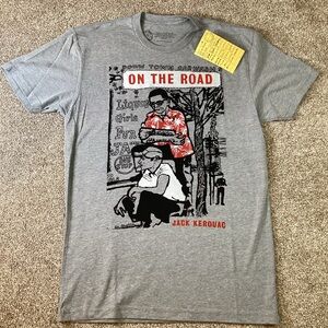 Jack Kerouac Out of Print Gray 'On the Road' Graphic Tee